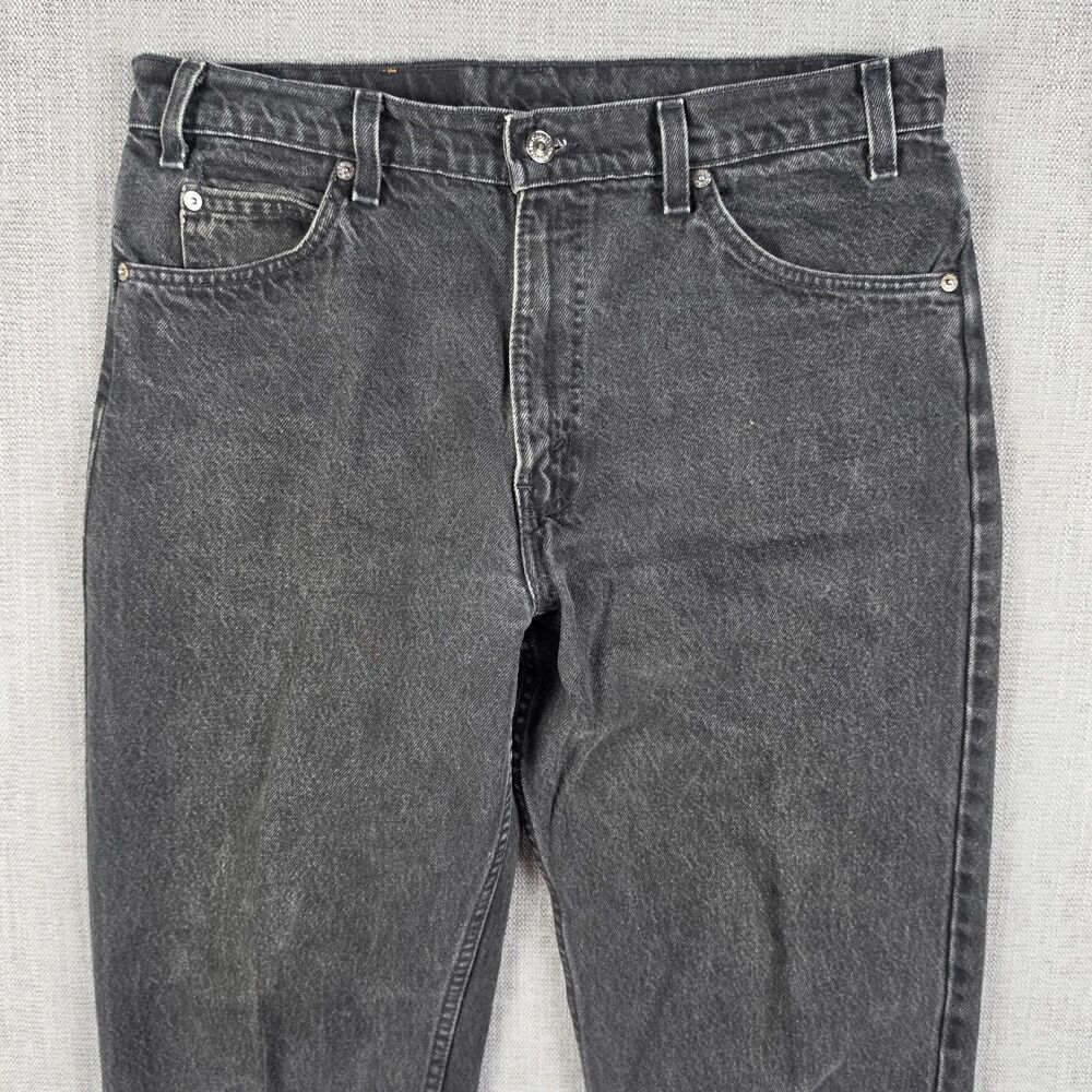 Vintage Levis 550 Orange Tab Black Jeans Mens 34x32 Made in USA Relaxed Tapered - Picture 10 of 15